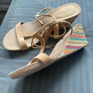 Style and Co. Multicolor Wedge Sandals